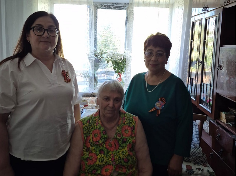 Поздравление ветеранов Великой Отечественной войны с 80-летием Победы над фашистской Германией.