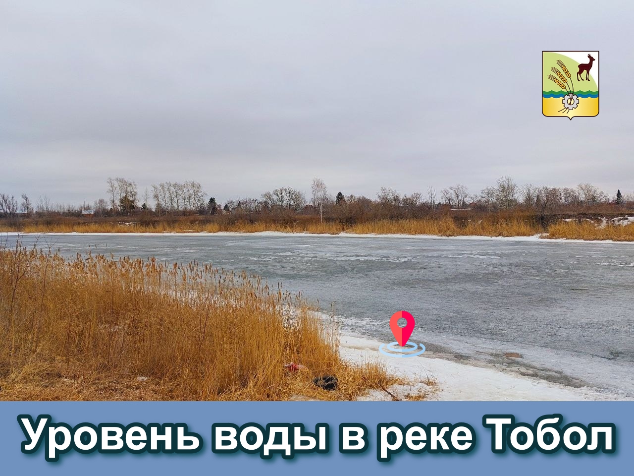 Уровень воды в реке Тобол.
